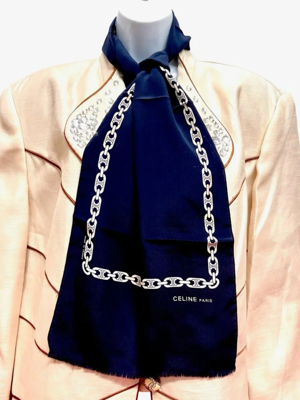 Unused -French Made  Celine silk scarf   46